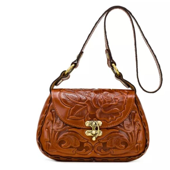 Patricia Nash Micaela Baguette Bag Brown - Picture 1 of 13